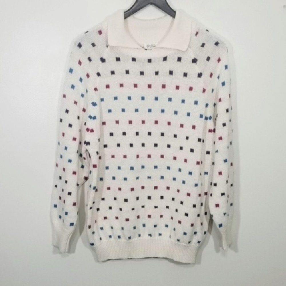 Vintage Oversized Collared Sweater Size Small